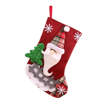 1 Опаковка Персонализирани Коледни Чорапи, ленти За Коледни Чорапи, 3d Коледни Чорапи на Дядо Коледа, Украса за Партита декор