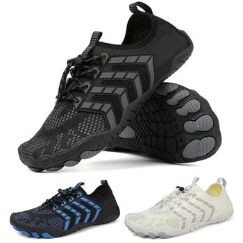 1 Чифт мъжки и женски неплъзгащи плажната обувки за плуване, боси, бързосъхнеща дишаща износостойкая спортни обувки за бягане
