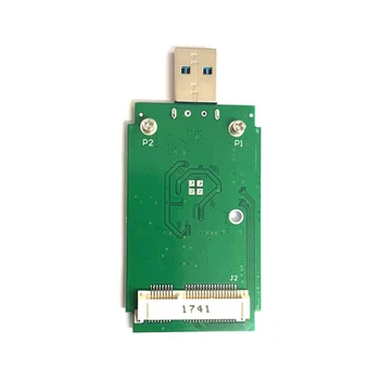 1 бр. Външна карта адаптер MSATA до USB3.0, Преносим твърд диск, Неупакованный мобилен адаптер, тъмно зелен