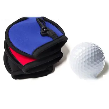 1 бр. Преносим калъф за почистване на топки за голф, вътрешна плюшен салфетка, за миене за топките за голф, разнонаправленная защита, чанти за голф, Аксесоари за голф