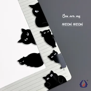 1 комплект магнитни маркиране с красиви черни котки и за страници, детска колекция за четене на книги
