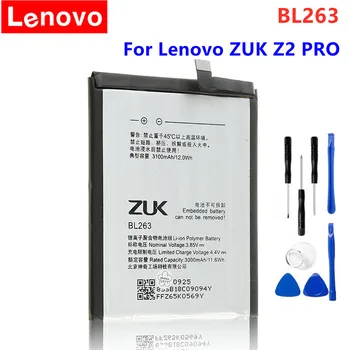 100% Оригинална Батерия 3100 mah BL263 За Lenovo ZUK Z2 Pro Z2Pro Z2121, Сменяеми Батерии За мобилен Телефон, Bateria