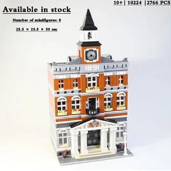 10224 Създаден Expert City Hall 2800 + бр Класическа Топла разпродажба, модел градивен, детска играчка за Рожден Ден, коледа, Коледни подаръци