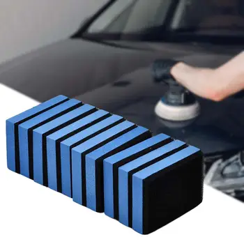10x Автомобилни полиращи восъчни накладки Автоматична чистящая гъба за почистване на кола Маска