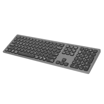 110 Клавиши Безжична Bluetooth клавиатура от алуминиева сплав, ультратонкая акумулаторна клавиатура Type-C, идеална за OS X, Windows, Android