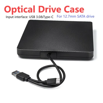 12,7 мм USB 3.0 Type-C на DVD-устройството Външни оптични устройства Корпус на Корпуса CD DVD-ROM-RW Корпус за Лаптоп Notebook (без колела)
