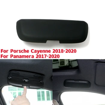 1бр Черен държач за слънчеви очила за водача на Автомобила, кутия за съхранение на очила за Porsche Cayenne 2018-2020/за Panamera 2017-2020
