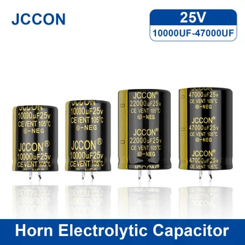 2 елемента JCCON Аудио Електролитни Кондензатори 25V 10000 uf 22000 icf 47000 на icf За Аудио Усилвател за Hifi Високочестотен Говорител С ниско съпротивление esr