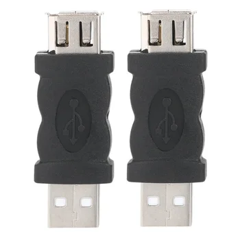 2 елемента Здрав Адаптер за разширяване на USB към 1394 Многоцелеви Firewire IEEE Компютърна Конверсионная вилица Универсални Аксесоари от ABS-пластмаса 6 Pin