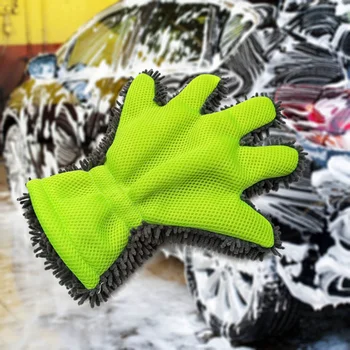 2022 Универсални Ръкавици за миене на автомобили От Шенилна С Пет пръста, Ръкавици за миене на автомобили от Микрофибър, Ръкавици за пръсти, Плат, Инструменти За почистване на автомобили