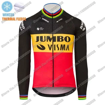 2023 Jumbo Visma световен Шампион Воут ван Аэрт Велосипедна дрехи Зимни Велосипедна Майк Риза за шоссейного велосипед МТВ Велосипедна термокуртка