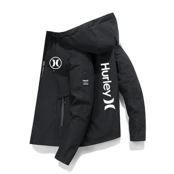 2023 ilkbahar ve sonbahar yeni marka Hurley ceket erkek açık kamp erkek Zip Hoodie rüzgar водоустойчив ceket erkek ceket M-5XL