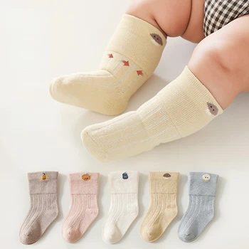 2023 Летни Детски Чорапи за малки Момичета Мрежест Чорап За Новородени, Топли Хавлиени чорапи за Бебета, Детски Памучни Чорапи