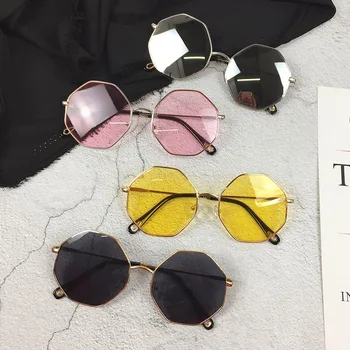 2023 Луксозни Слънчеви очила с Кръгла Цветове, Дамски Очила С Метални Извити Висками, Модни Слънчеви Очила, Без да Океана Рамки за очила, Дамски UV400