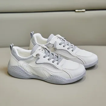 2023 Лятна Дишащи Дамски обувки, Нови Студентски спортни маратонки За бягане, Дамски Ежедневни Малки Бели обувки, Дамски обувки Вулканизированная