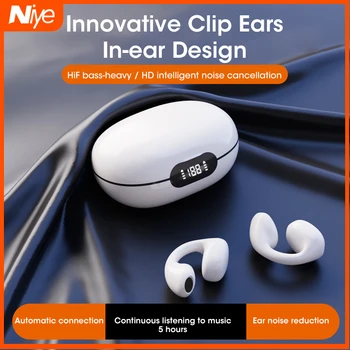 2023 Нов скоба за ушите, безжична Bluetooth слушалка, сверхдолгое време на автономна работа, безболезнен намаляване на шума, Bluetooth 5.3, спортна слушалка за провеждане на разговори
