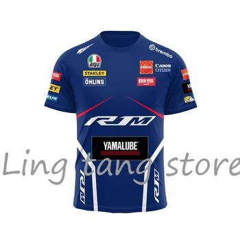 2023 Нова мъжка лятна риза за състезания на мотоциклети Yamaha M1GP, спортна дишаща ежедневни тениска