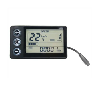 24 36 48 60 Водоустойчив LCD дисплей S866, контролен панел, табло, Електрически велосипеди, дисплей за електрически скутер (6Pin)
