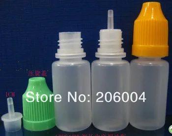 2500 БР Флакон за пипети с обем от 10 мл и парфюмни масла LDPE множество бутилка за течности с цветен капак
