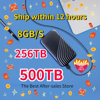 256 TB 2023 SSD Външен Преносим Високоскоростен твърд диск SSD 500 GB 1 TB И 2 TB 32 TB Твърд диск, USB 3,1 Интерфейс за Компютър, Лаптоп