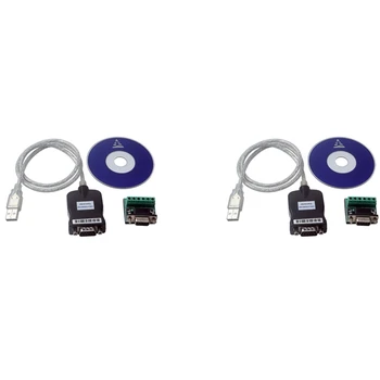 2X Кабел-адаптер за преобразуване на устройства със сериен порт USB 2.0 в RS485 RS-485 RS422 RS-422 DB9 COM, Prolific PL2303