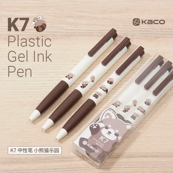 3 бр./компл. Гел химикалки Kaco Panda Сладък Kawaii бързо съхнещи 0,5 мм черно мастило boligrafo гелевый преса-тип за писане stylo за училище, офис, къща