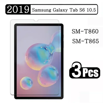 (3 опаковки) Закалено стъкло за Samsung Galaxy Tab S6 10.5 2019 SM-T860 SM-T865 T860 T865 Защитно фолио за екрана на таблета със защита от надраскване