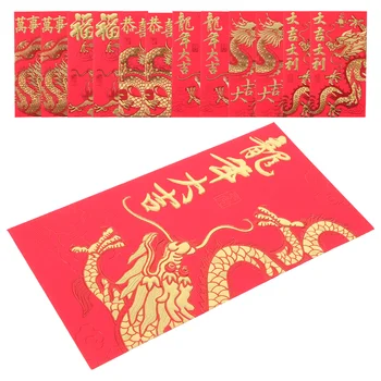 30 Бр Сватбени Сувенири Фестивал Червени Пликове Лунен Календар Парични Торбички Китайската Нова Година Хартиен Пролетен Пакет