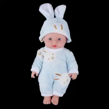 30-см vinyl кукла за новородени в розова дрехи със заек Preemie Blue