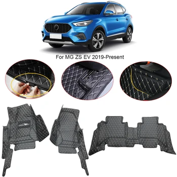 3D Full Surround За MG ZS EV 2019-2025 Автомобилен тампон за секс, предпазна подложка, подложка за краката, килим от изкуствена кожа, водоустойчив калъф, автоаксесоари