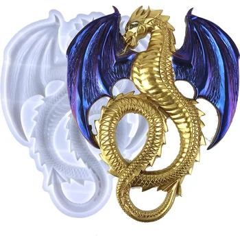 3D на Голям Дракон, силиконови форми от епоксидна смола Отливки от смола 