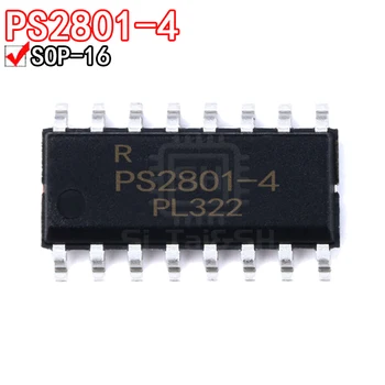 5ШТ PS2801-4 PS2801C-4 кръпка-четырехканальная оптрона SOP16
