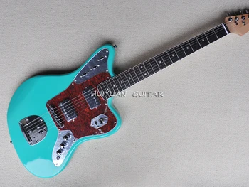 6-струнен синя електрическа китара с брачните от палисандрово дърво, подплата от червени перли, може да бъде конфигуриран по индивидуална заявка