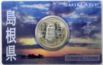 60-годишнината на местната автономия на Япония през 2008 г., префектура Симанэ, Възпоменателна монета в 500 йени, 100% оригинални