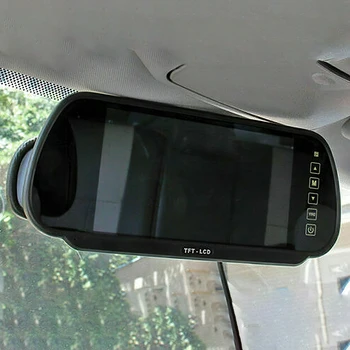 7 Инча(а) А) Огледало за задно виждане, Монитори Многофункционално Устойчиво На надраскване стъкло Огледало За интериора на Колата