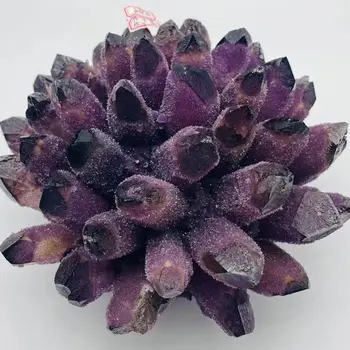 7 кг Естествен Лилаво Призрачен кварц, Клъстер Лечебни кристали, проба от необработени скъпоценни камъни за украса на дома и офиса, D.g.