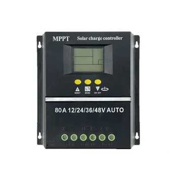 80A MPPT/PWM Слънчев Контролер за зареждане на 12/24/36/48 В Автоматичен Контролер Инструменти Слънчево Фотоэлектрическое Зарядно устройство с LCD дисплей и двоен USB
