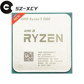 AMD Ryzen 5 5600 R5 5600 3,5 Ghz 6-ядрени 12-стрийминг процесор на 7 Нм L3 = 32 M 100-000000927 Гнездо AM4 Нов и без охладител