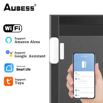 AUBESS Sasha WiFi Умен Вратата Сензор Детектори за Отваряне И Затваряне на Врати Умен Дом сот Smart Life APP Control