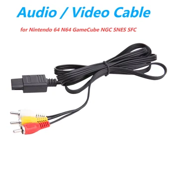 AV Аудио Видео A/V TV кабел, Кабел за Nintendo 64 N64 GameCube NGC SNES SFC