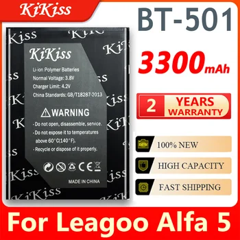 BT-501 3300 mah За смартфон LEAGOO Alfa 5 БТ 501 Батерия с голям капацитет 3300 mah