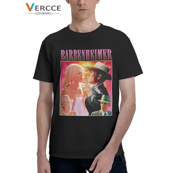 Barbenheimer Oppenheimer и тениска, висококачествени памучни тениски с кръгло деколте, дрехи за мъже, дамски тениска, идея за подарък