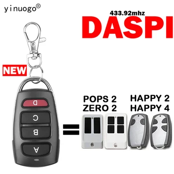 DASPI HAPPY 2 HAPPY 4 POPS ZERO 2 дистанционно за отваряне на гаражни врати 4 Бутона 433,92 Mhz Фиксиран код DASPI дистанционно управление Клонинг