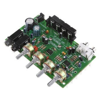 DX0809 Двуканална такса усилвател на мощност 60 W, Hi-Fi Стерео аудио Усилвател на мощност Комплект платка за регулиране на силата на звука
