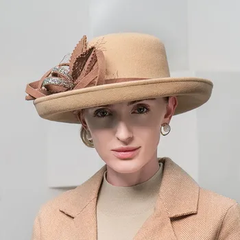 EE 5089 в Есенно-зимната нова Универсална вълнена шапка за пазаруване, Дамска зимна шапка в британския ретро-стил, Дамски вълнена шапка