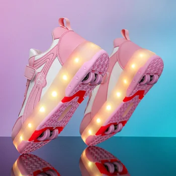 EUR 28-42 Розова Детски Обувки за ролкови кънки за младежи, Детски Маратонки С четири Колела за момчета и момичета 2023, Обувки За Възрастни, Ежедневни Обувки за момчета