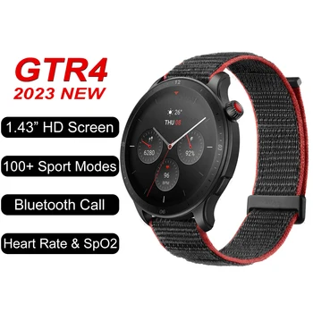 GTR4 Смарт Часовници Мъжки 1,43 инча Bluetooth Предизвикателство сърдечната Честота Кръвно Налягане GTR 4 Smartwatch 100 + Спортни Режими Часовници за Xiaomi IOS