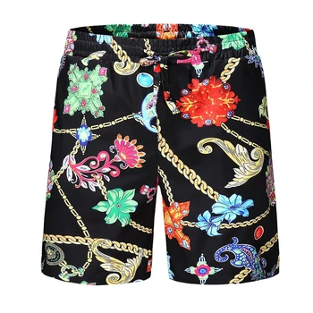 Gotoola Лято 2020, Нови празнични къси панталони, мъжки модни плажни панталони с еластичен ластик и дигитален печат, класически къси панталони за мъже