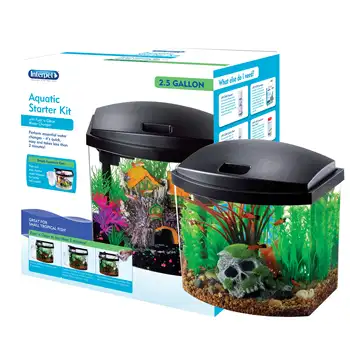 Interpet Aquatic Starter Kit Аквариум за аквариумни риби, прозрачен акрил, 2,5 литра