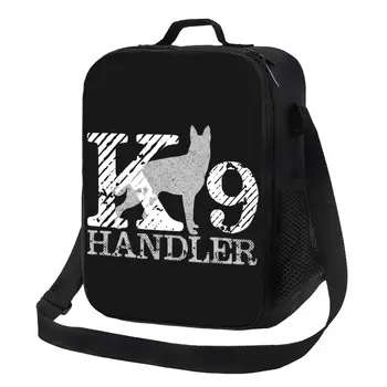 K9 Handler Dog Термоизолированные чанти за обяд Женски Белгийски Малиноа, работа на смени чанта за обяд за училище, Многофункционална кутия за Bento